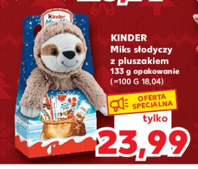 Zestaw świąteczny + maskotka Kinder maxi mix promocja