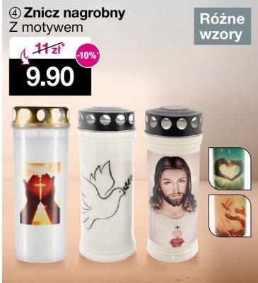 Znicz nagrobny z motywem - różne wzory promocja w Woolworth