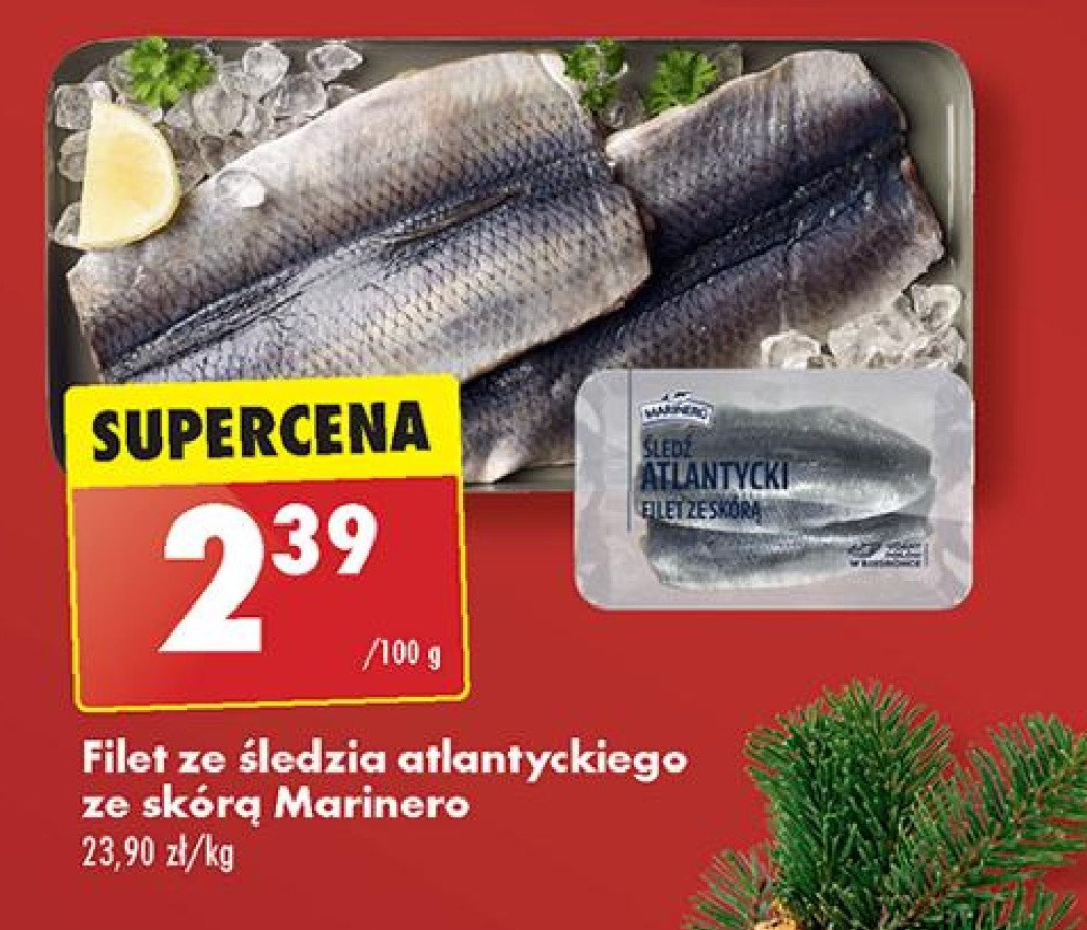 Śledź atlantycki filet ze skórą Marinero promocja