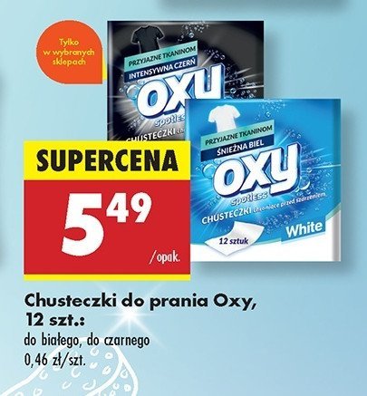 Chusteczki do prania do białego Oxy spotless promocja