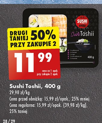 Sushi Toshii - Sushi 4you (Biedronka) promocja