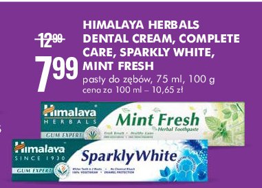 Pasta do zębów sparkly white Himalaya herbals sparkly white promocja