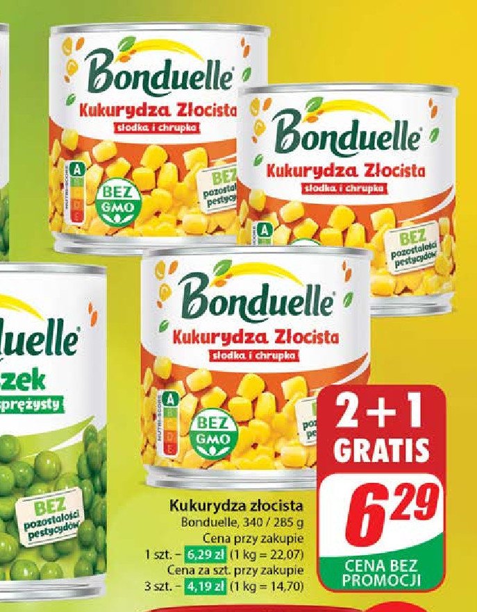 Kukurydza złocista Bonduelle promocja