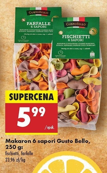 Makaron 6 sapori fischietti Gustobello promocja