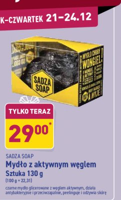 Myd艂o z w臋glem aktywnym Sadza soap promocja