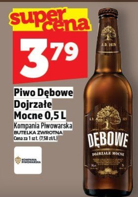 Piwo Debowe Dojrzałe Mocne 0,5L promocja w TOPAZ