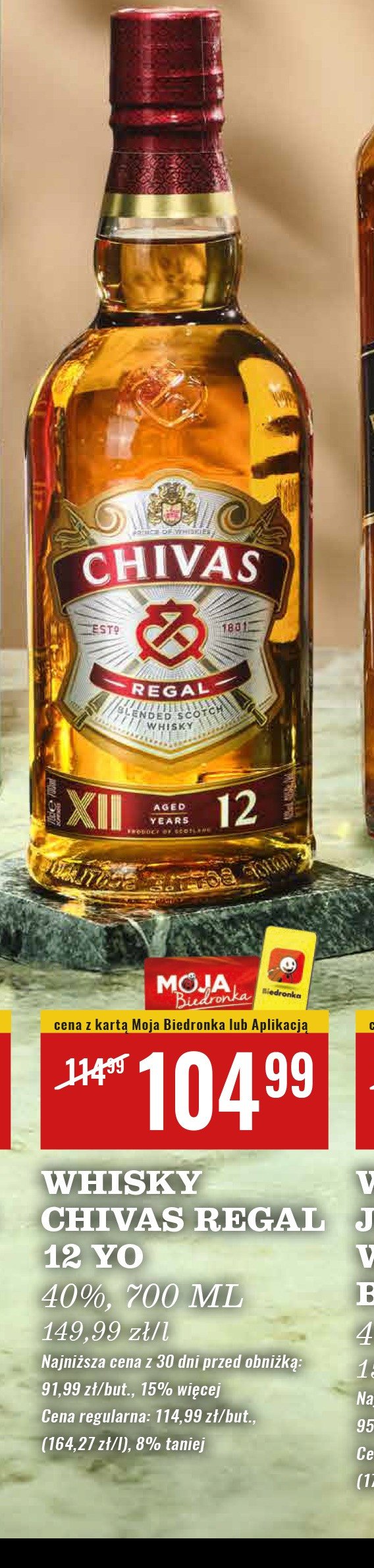 Whisky Chivas regal 12 promocja w Duży Ben