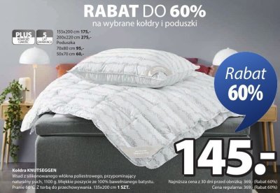 Kołdra KNUTSEGGEN promocja w Jysk