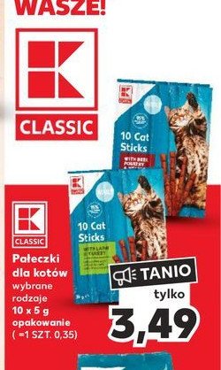 Pałeczki dla kota jagnięcina i indyk K-classic promocja