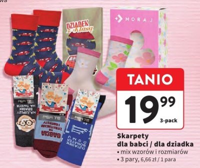 Skarpety dla babci, mix wzorów i rozmiarów, 3 pary promocja w Intermarche