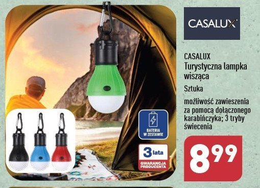 Lampka turystyczna wisząca Casalux promocja