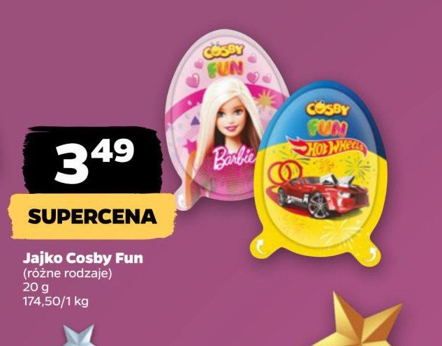 Ajko niespodzianka hot wheels Cosby fun promocja