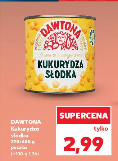 Kukurydza konserwowa Dawtona promocja w Kaufland