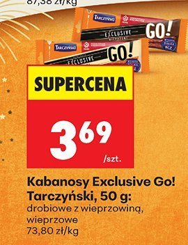 Kabanosy Exclusive Go! drobiowe z wieprzowiną promocja w Biedronka
