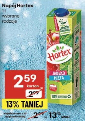Napój Hortex jabłko-mięta 1l promocja w Delikatesy Centrum