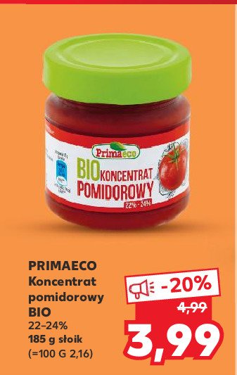 Koncentrat pomidorowy bio Primaeco promocja