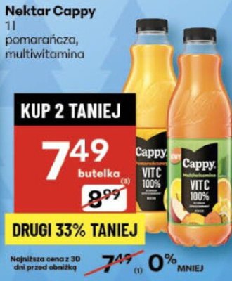 Nektar Cappy 1l pomarańcza, multiwitamina promocja w Delikatesy Centrum