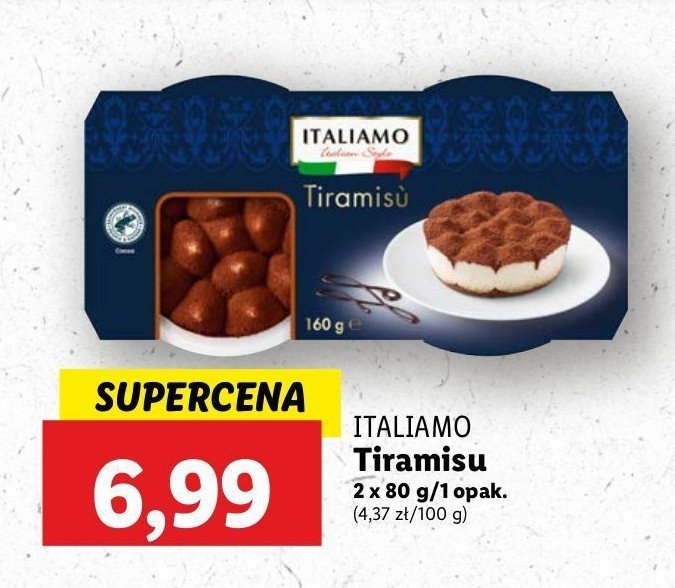 Deser tiramisu Italiamo promocja