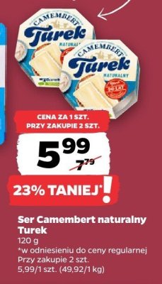 Ser Camembert naturalny 120g promocja w Netto