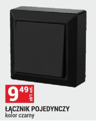 Łącznik pojedynczy seria GAO kolor czarny promocja w Merkury Market