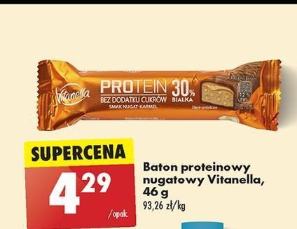 Baton protein nugat-karmel Vitanella promocja