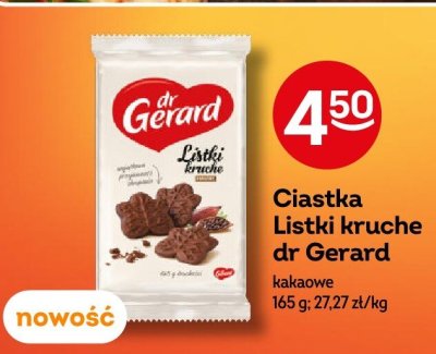 Ciastka Listki kruche dr Gerard kakaowe promocja w Żabka