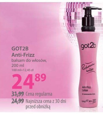Balsam do włosów Anti-Frizz promocja w Hebe