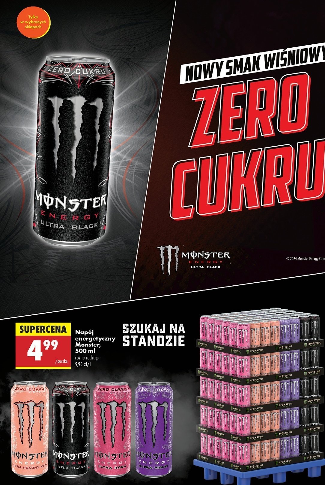 Napój energetyczny Monster energy ultra violet promocja