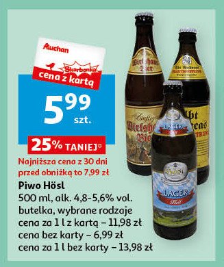 Piwo Hosl mein helles promocja