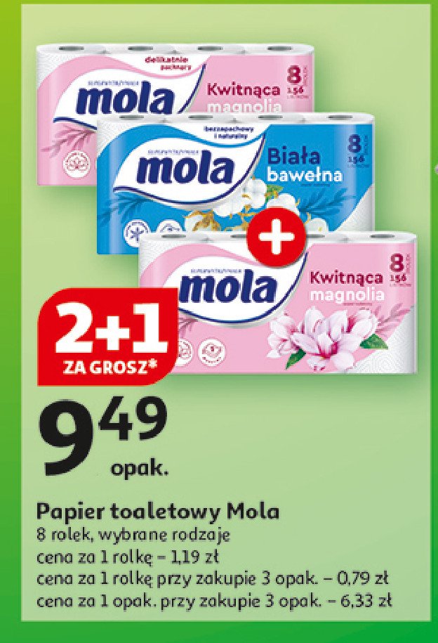 Papier toaletowy kwitnąca magnolia Mola white promocja