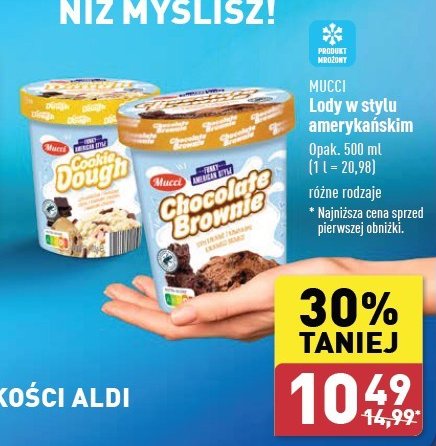 Lody cookie dough Mucci promocja