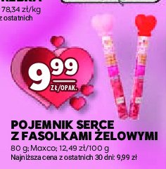 Pojemnik serce z fasolkami żelowymi Maxco promocja