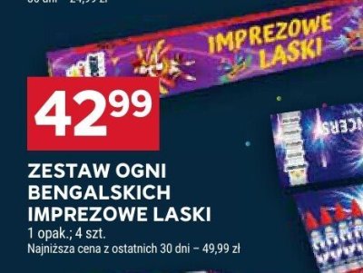 Zestaw ogni bengalskich imprezowe laski promocja w Stokrotka