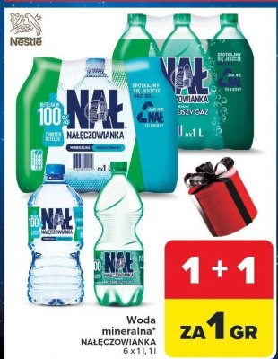 Woda mineralna NAŁĘCZOWIANKA 6 x 1,1 l promocja w Carrefour