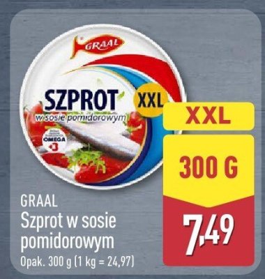 Szprot w sosie pomidorowym GRAAL promocja w Aldi