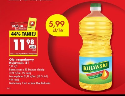 Olej rzepakowy Kujawski Kujawski kruszwica promocja