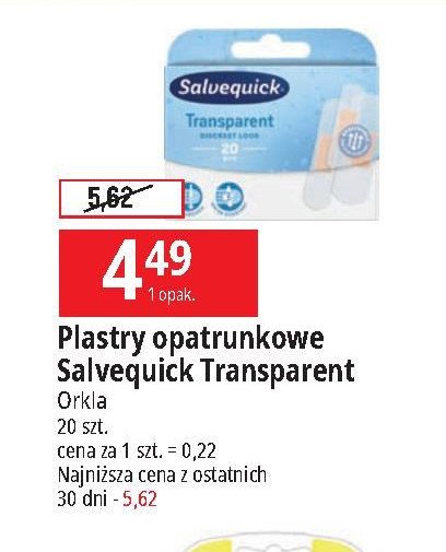 Plastry transparent Salvequick promocja