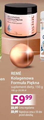 Suplement diety REMÉ Kolagenowa Formuła Piękna promocja w Hebe