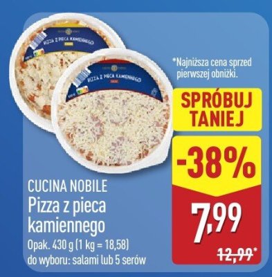 Pizza z pieca kamiennego 5 serów promocja w Aldi
