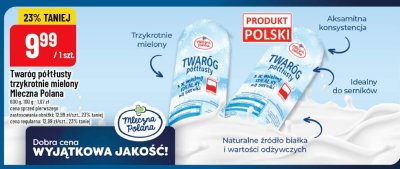 Twaróg półtłusty trzykrotnie mielony promocja w POLOmarket