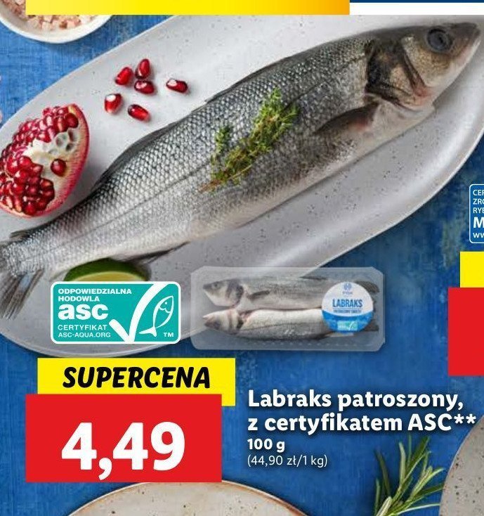 Labraks patroszony promocja