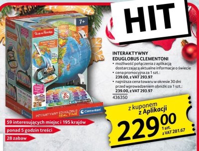 Interaktywny eduglobus Clementoni promocja w Selgros