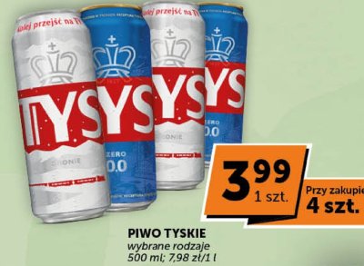 Piwo Tyskie wybrane rodzaje promocja w Euro Sklep