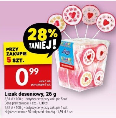 Lizak deseninowy, 26 g promocja w Twój Market