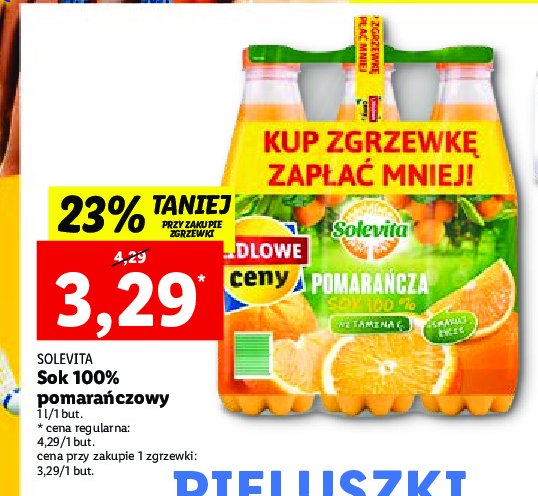 Sok pomarańczowy 100% Solevita promocje