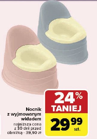 Nocnik z wyjmowaną wkładką różówy promocja