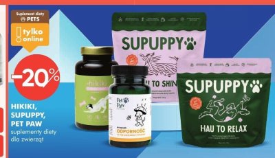 Suplementy diety dla zwierząt HIKIKI, SUPUPPY, PET PAW promocja w Super-Pharm