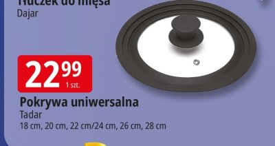 Pokrywa uniwersalna Tadar 18 cm, 20 cm, 22 cm/24 cm, 26 cm, 28 cm promocja w Leclerc