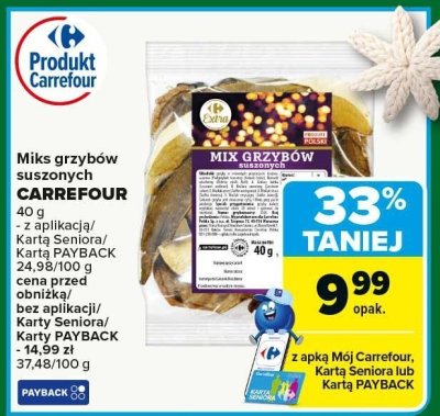 Miks grzybów suszonych CARREFOUR promocja w Carrefour