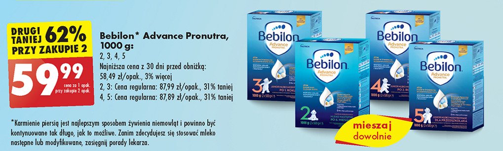 Mleko 5 Bebilon advance promocja
